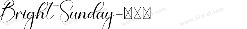 Bright Sunday字体转换 Bright Sunday字体转换
